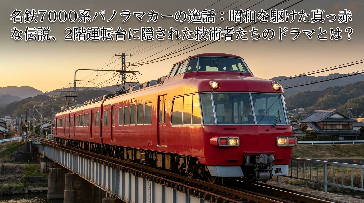 名鉄7000系パノラマカーの逸話：昭和を駆けた真っ赤な伝説、2階運転台に隠された技術者たちのドラマとは？