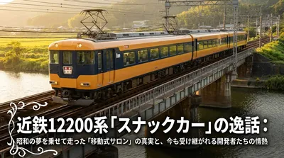 近鉄12200系「スナックカー」の逸話：昭和の夢を乗せて走った「移動式サロン」の真実と、今も受け継がれる開発者たちの情熱