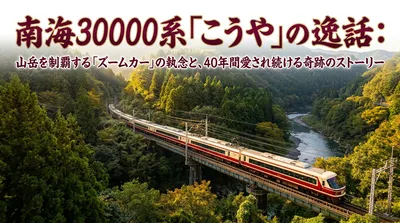 南海30000系「こうや」の逸話：山岳を制覇する「ズームカー」の執念と、40年間愛され続ける奇跡のストーリー