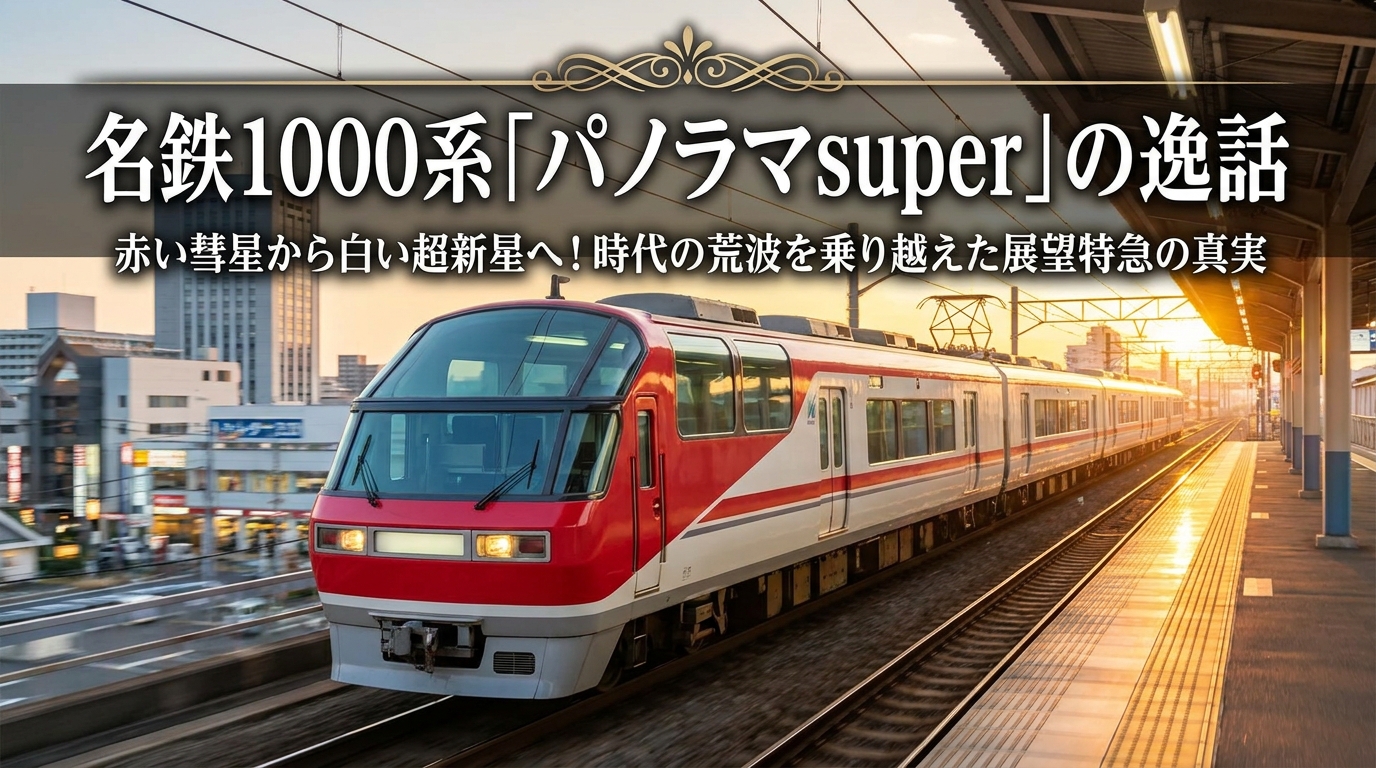 名鉄1000系「パノラマsuper」の逸話：赤い彗星から白い超新星へ！時代の荒波を乗り越えた展望特急の真実