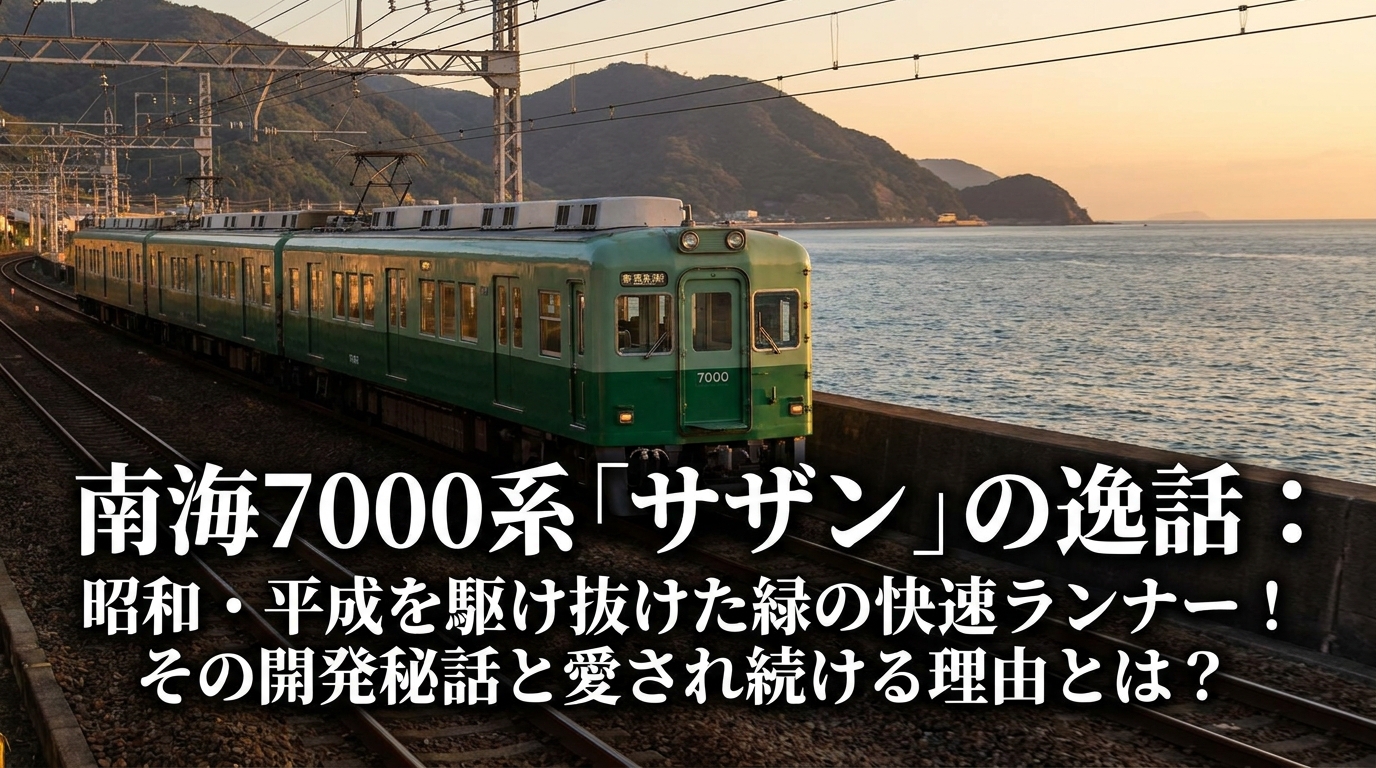 南海7000系「サザン」の逸話:昭和・平成を駆け抜けた緑の快速ランナー!その開発秘話と愛され続ける理由とは?