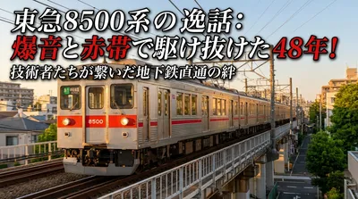 東急8500系の逸話：爆音と赤帯で駆け抜けた48年！技術者たちが繋いだ地下鉄直通の絆