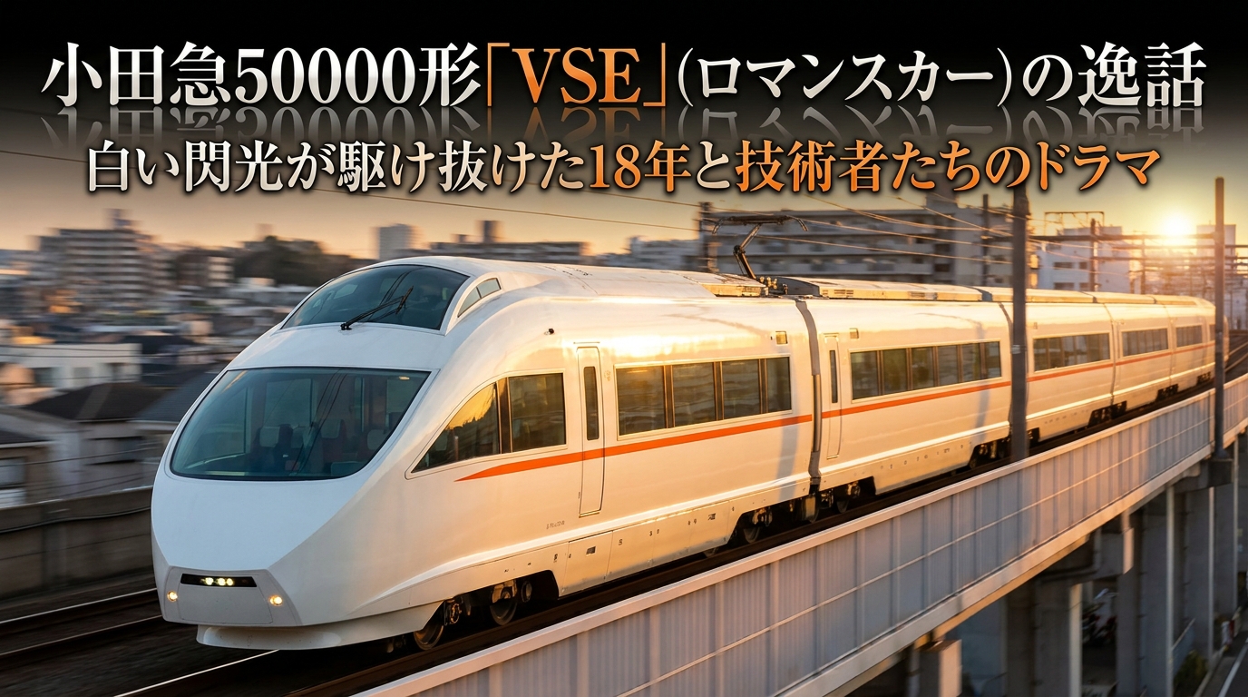 小田急50000形「VSE」（ロマンスカー）の逸話：白い閃光が駆け抜けた18年と技術者たちのドラマ