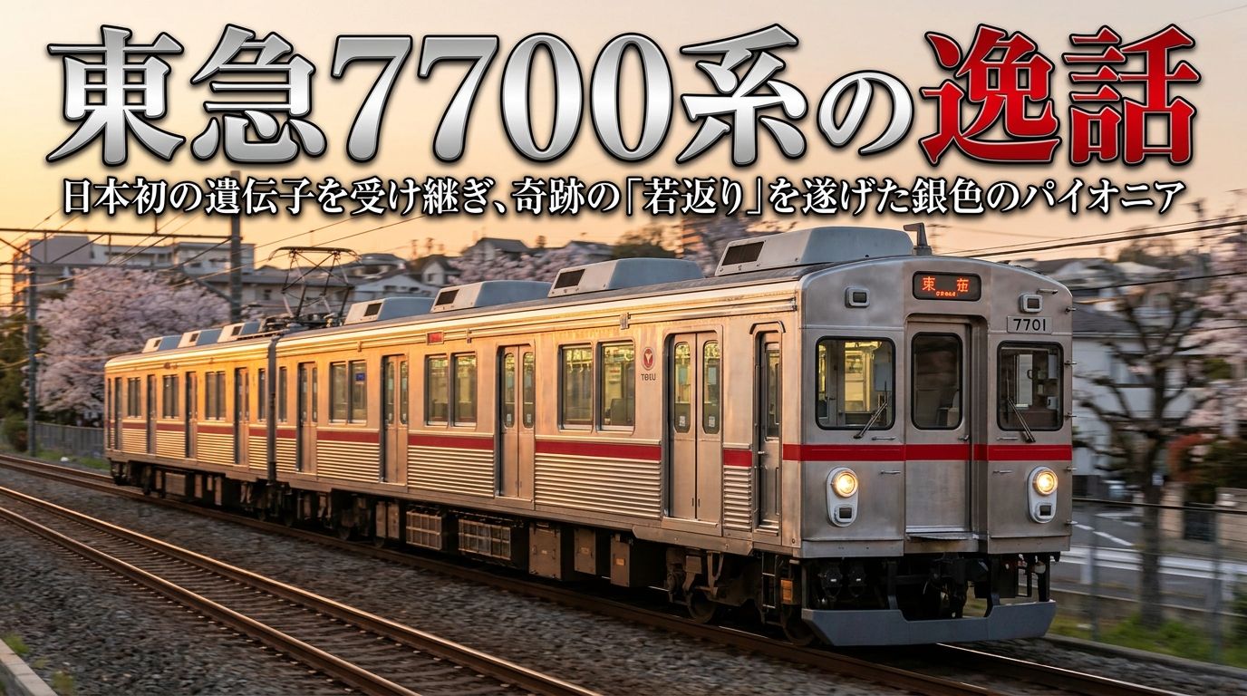 東急7700系の逸話：日本初の遺伝子を受け継ぎ、奇跡の「若返り」を遂げた銀色のパイオニア