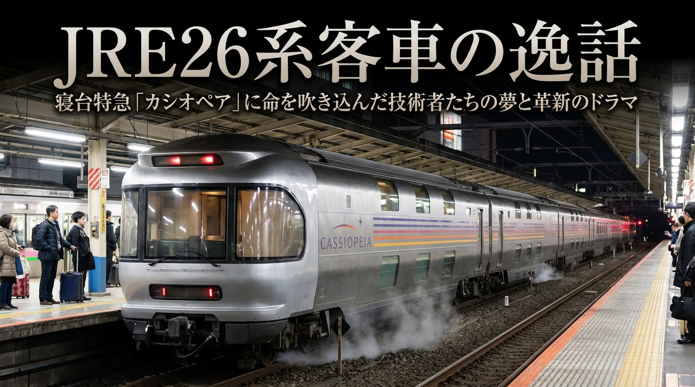 JRE26系客車の逸話:寝台特急「カシオペア」に命を吹き込んだ技術者たちの夢と革新のドラマ