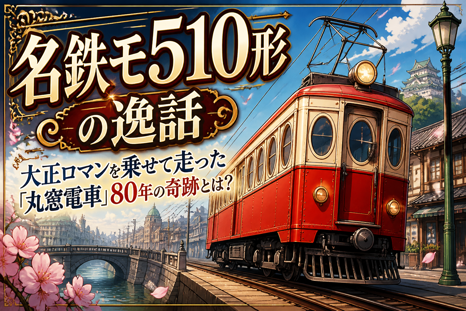 名鉄モ510形の逸話：大正ロマンを乗せて走った「丸窓電車」80年の奇跡とは？