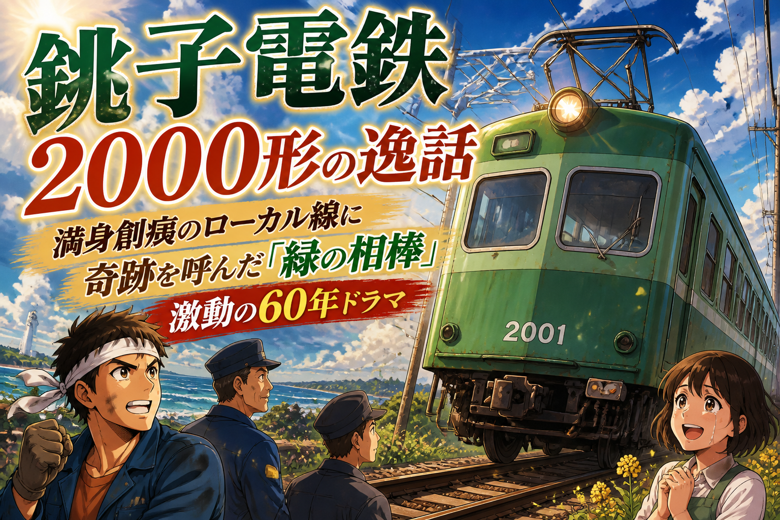 銚子電鉄2000形の逸話:満身創痍のローカル線に奇跡を呼んだ「緑の相棒」激動の60年ドラマ