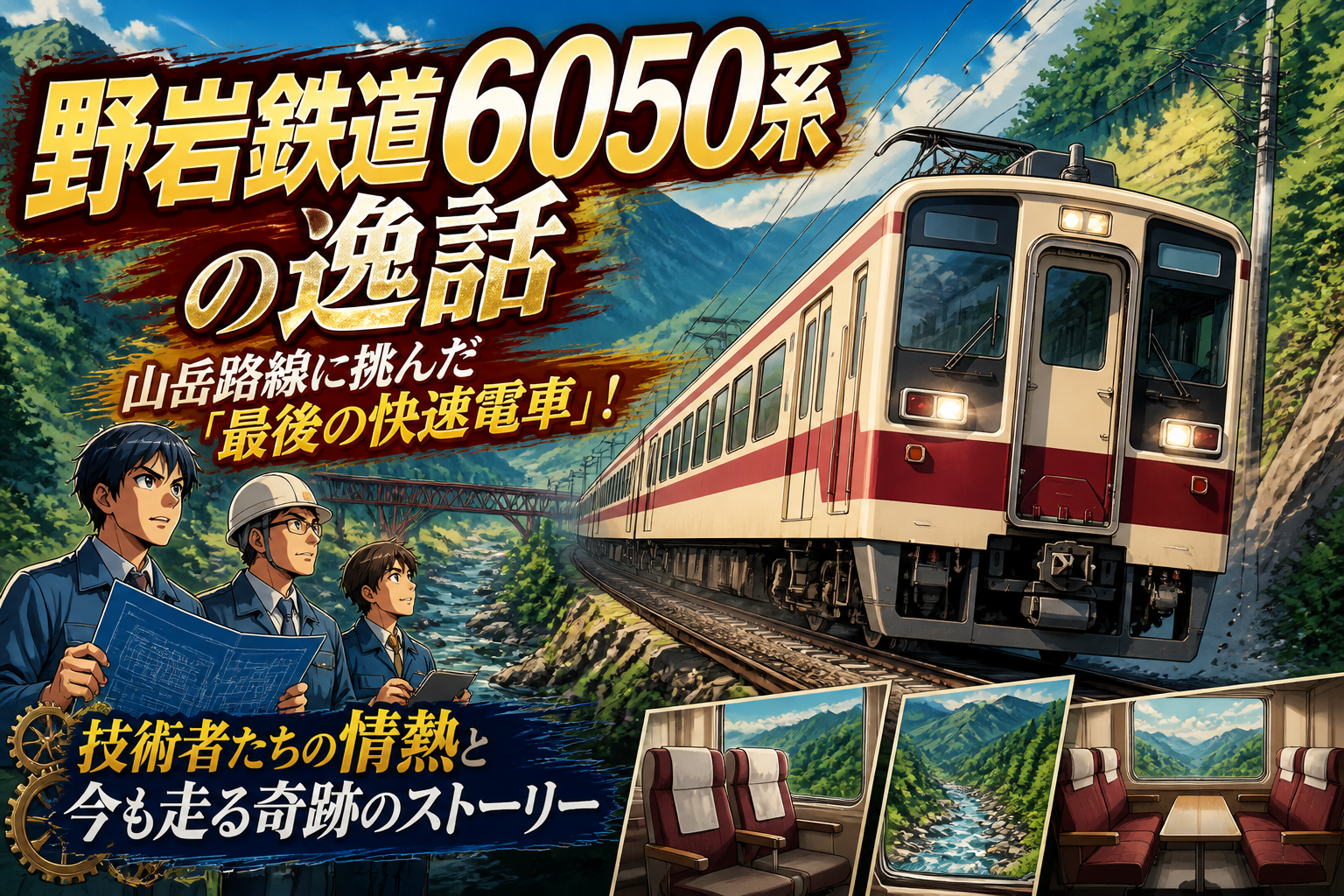 野岩鉄道6050系の逸話:山岳路線に挑んだ「最後の快速電車」!技術者たちの情熱と今も走る奇跡のストーリー