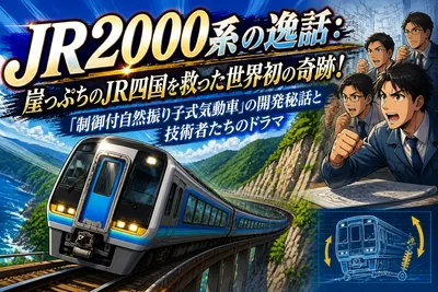 JR2000系の逸話：崖っぷちのJR四国を救った世界初の奇跡！「制御付自然振り子式気動車」の開発秘話と技術者たちのドラマ