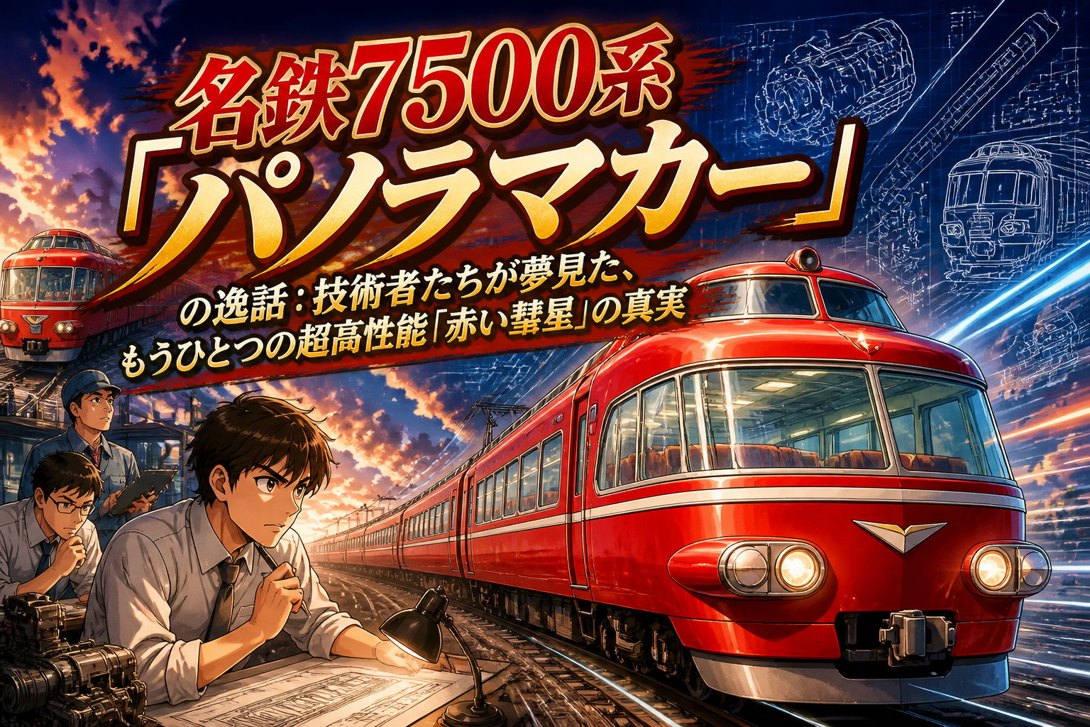 名鉄7500系「パノラマカー」の逸話:技術者たちが夢見た、もうひとつの超高性能「赤い彗星」の真実