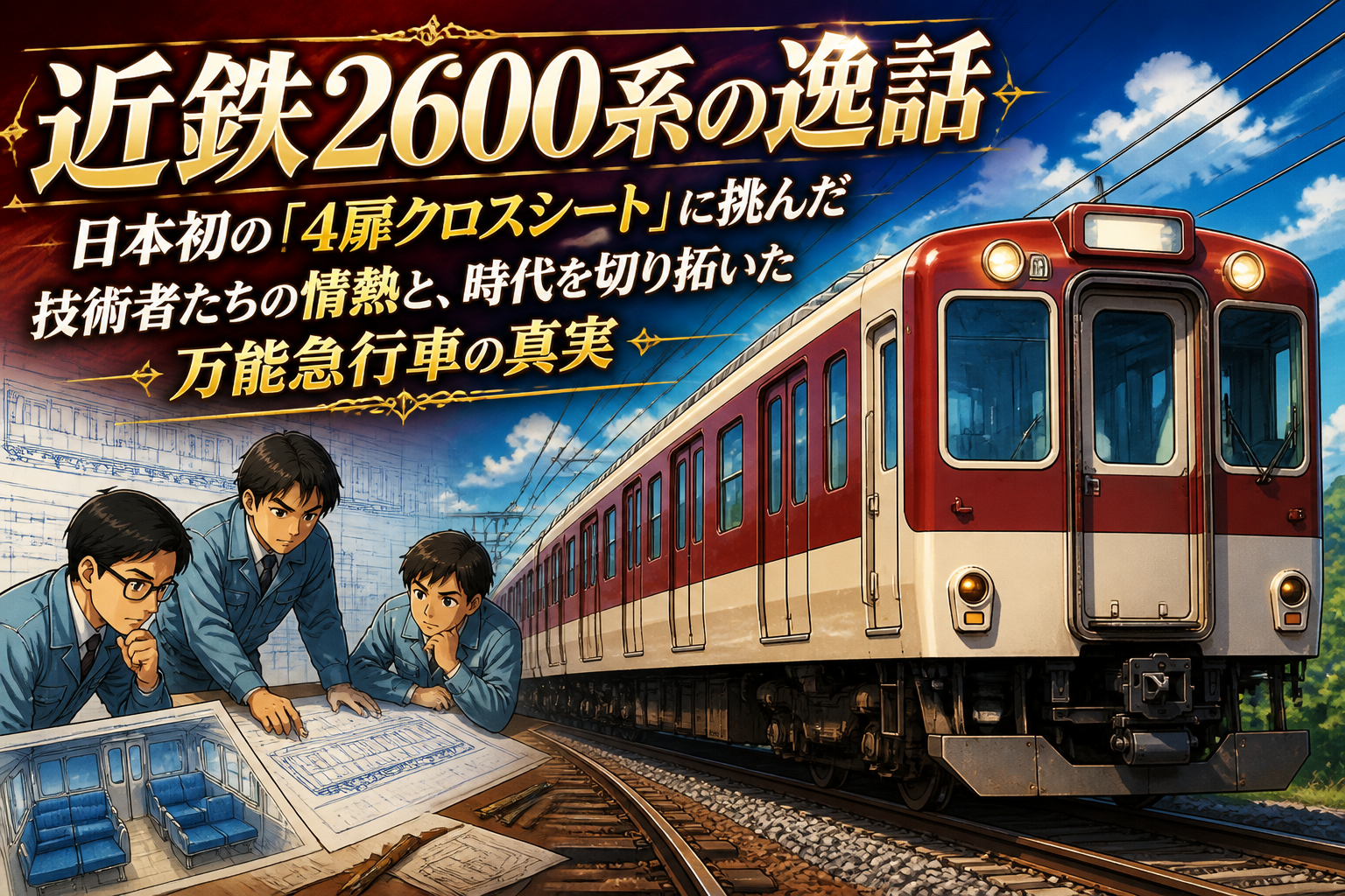 近鉄2600系の逸話：日本初の「4扉クロスシート」に挑んだ技術者たちの情熱と、時代を切り拓いた万能急行車の真実