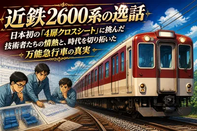 近鉄2600系の逸話：日本初の「4扉クロスシート」に挑んだ技術者たちの情熱と、時代を切り拓いた万能急行車の真実
