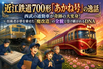 近江鉄道700形「あかね号」の逸話：西武の通勤車が奇跡の大変身！技術者が夢を乗せた「魔改造」の全貌と受け継がれるDNA