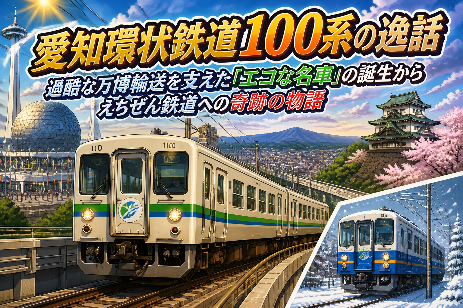 愛知環状鉄道100系の逸話:過酷な万博輸送を支えた「エコな名車」の誕生からえちぜん鉄道への奇跡の物語