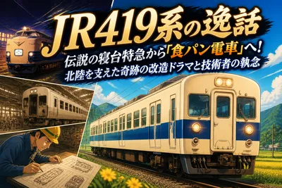 JR419系の逸話：伝説の寝台特急から「食パン電車」へ！北陸を支えた奇跡の改造ドラマと技術者の執念