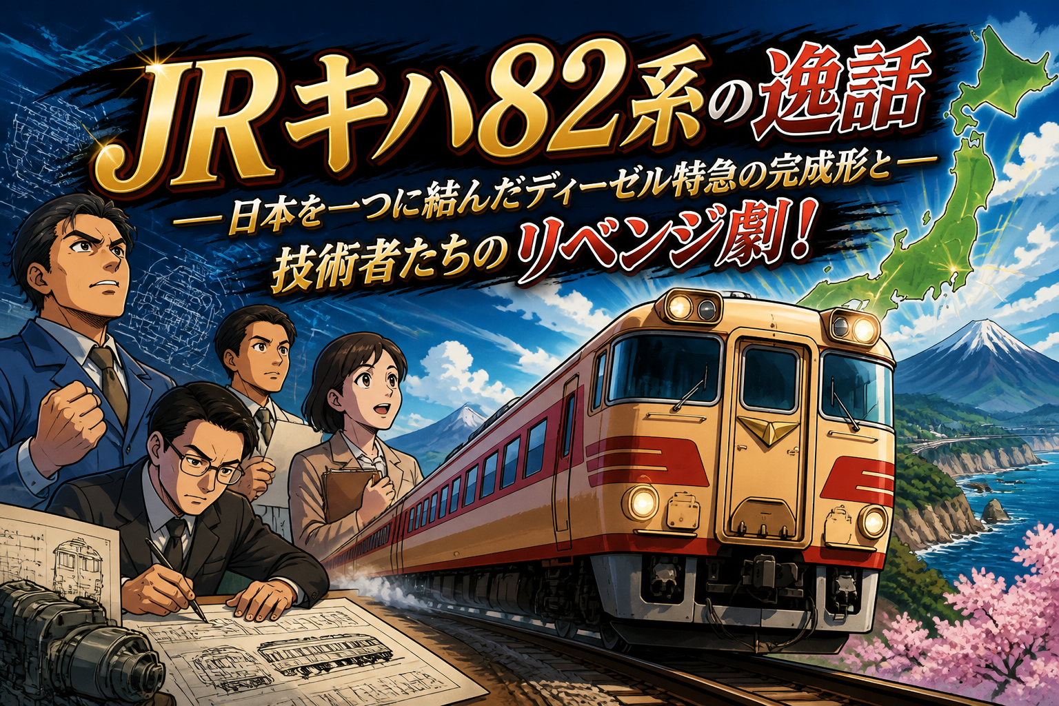 JRキハ82系の逸話:日本を一つに結んだディーゼル特急の完成形と技術者たちのリベンジ劇!