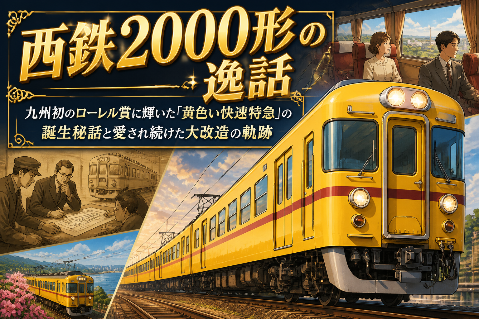 西鉄2000形の逸話：九州初のローレル賞に輝いた「黄色い快速特急」の誕生秘話と愛され続けた大改造の軌跡