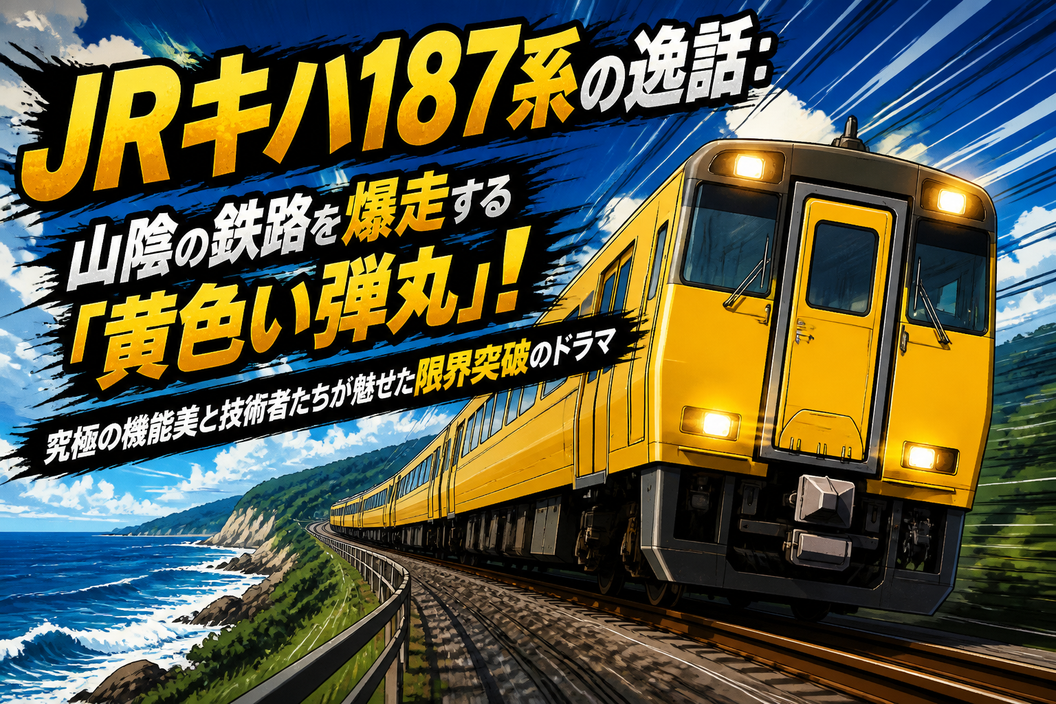 JRキハ187系の逸話:山陰の鉄路を爆走する「黄色い弾丸」!究極の機能美と技術者たちが魅せた限界突破のドラマ