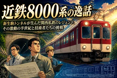 近鉄8000系の逸話：新生駒トンネルが生んだ関西私鉄のレジェンド、その激動の半世紀と技術者たちの挑戦