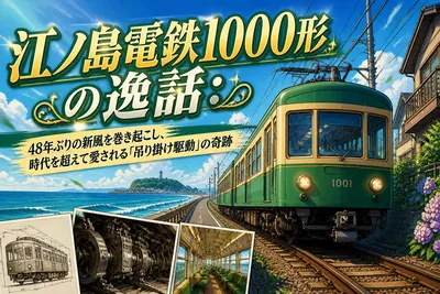 江ノ島電鉄1000形の逸話：48年ぶりの新風を巻き起こし、時代を超えて愛される「吊り掛け駆動」の奇跡