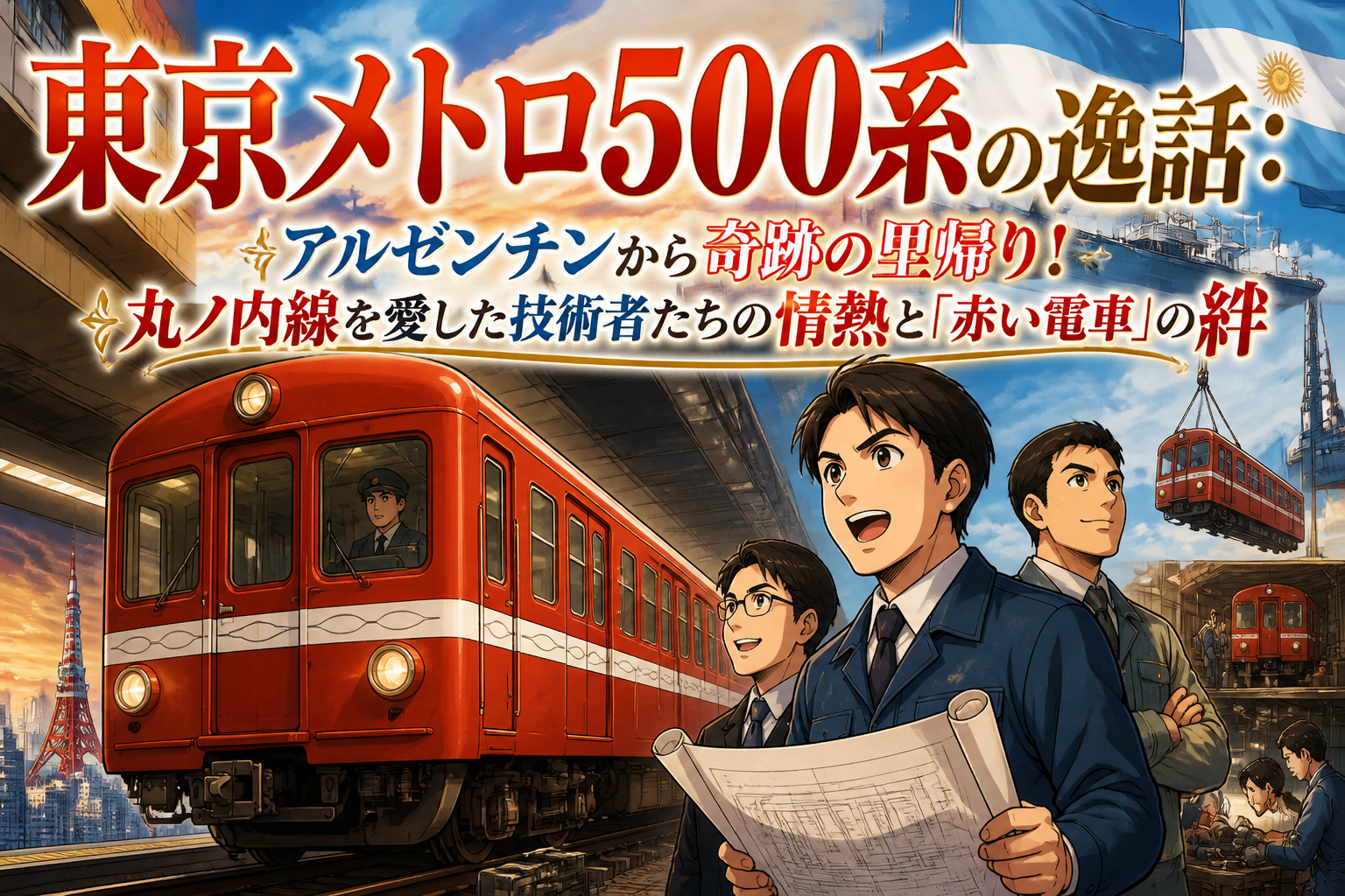 東京メトロ500系の逸話:アルゼンチンから奇跡の里帰り!丸ノ内線を愛した技術者たちの情熱と「赤い電車」の絆