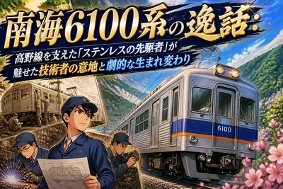 南海6100系の逸話：高野線を支えた「ステンレスの先駆者」が魅せた技術者の意地と劇的な生まれ変わり