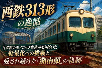 西鉄313形の逸話：日本初のモノコック車体が切り拓いた軽量化への挑戦と、愛され続けた「湘南顔」の軌跡