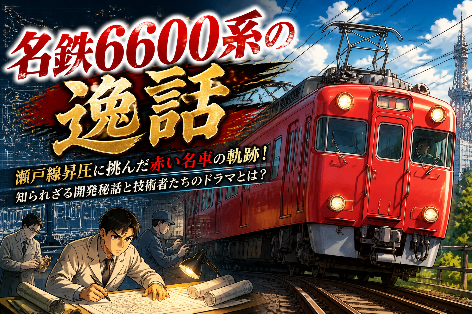 名鉄6600系の逸話:瀬戸線昇圧に挑んだ赤い名車の軌跡!知られざる開発秘話と技術者たちのドラマとは?