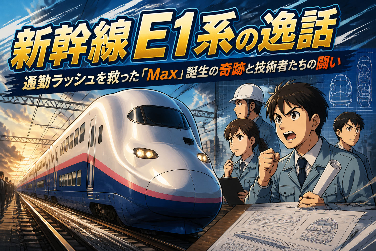 新幹線E1系の逸話:通勤ラッシュを救った「Max」誕生の奇跡と技術者たちの闘い