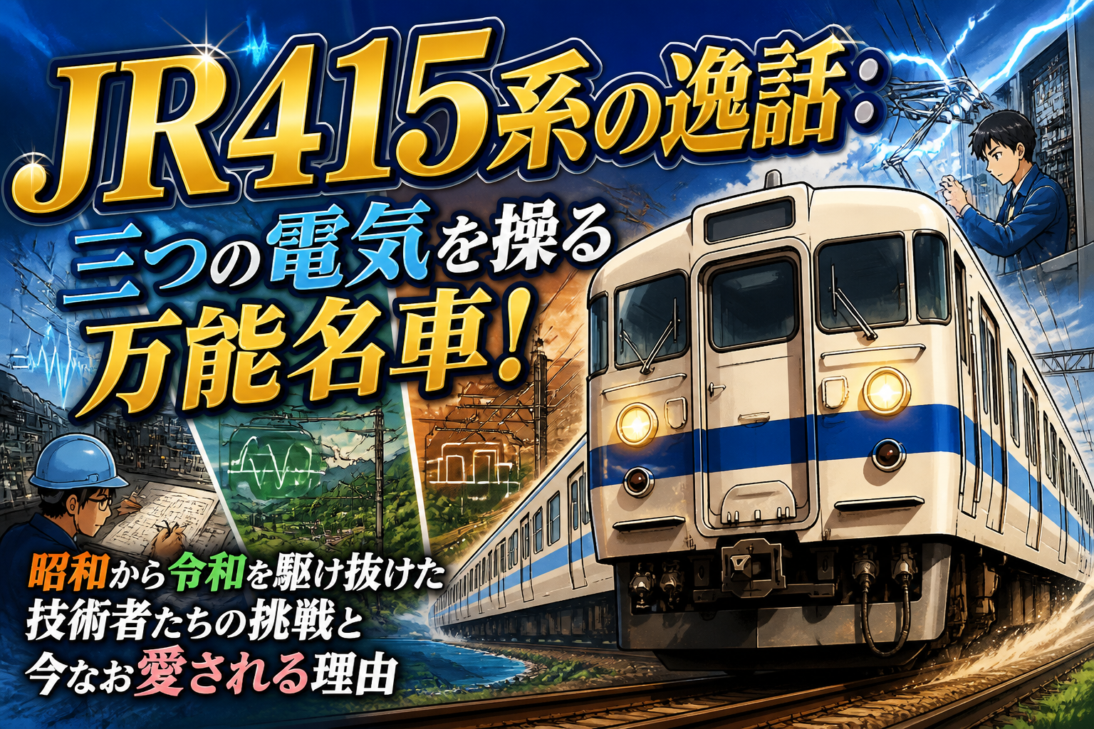 JR415系の逸話：三つの電気を操る万能名車！昭和から令和を駆け抜けた技術者たちの挑戦と今なお愛される理由