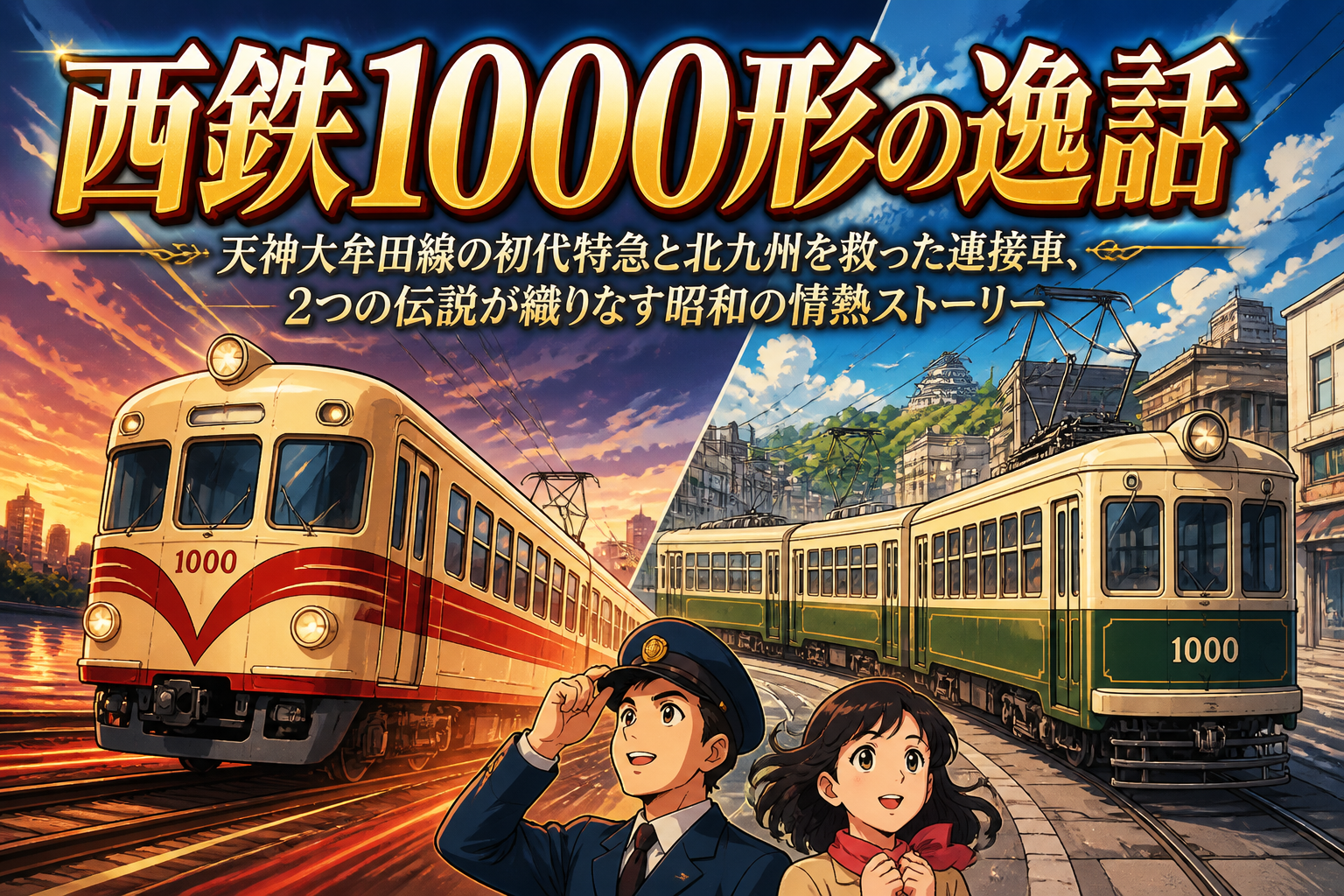 西鉄1000形の逸話：天神大牟田線の初代特急と北九州を救った連接車、2つの伝説が織りなす昭和の情熱ストーリー