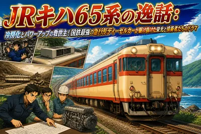 JRキハ65系の逸話：冷房化とパワーアップの救世主！国鉄最強の急行形ディーゼルカーが駆け抜けた栄光と技術者たちのドラマ