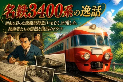 名鉄3400系の逸話：昭和を彩った流線型特急「いもむし」が遺した、技術者たちの情熱と復活のドラマ