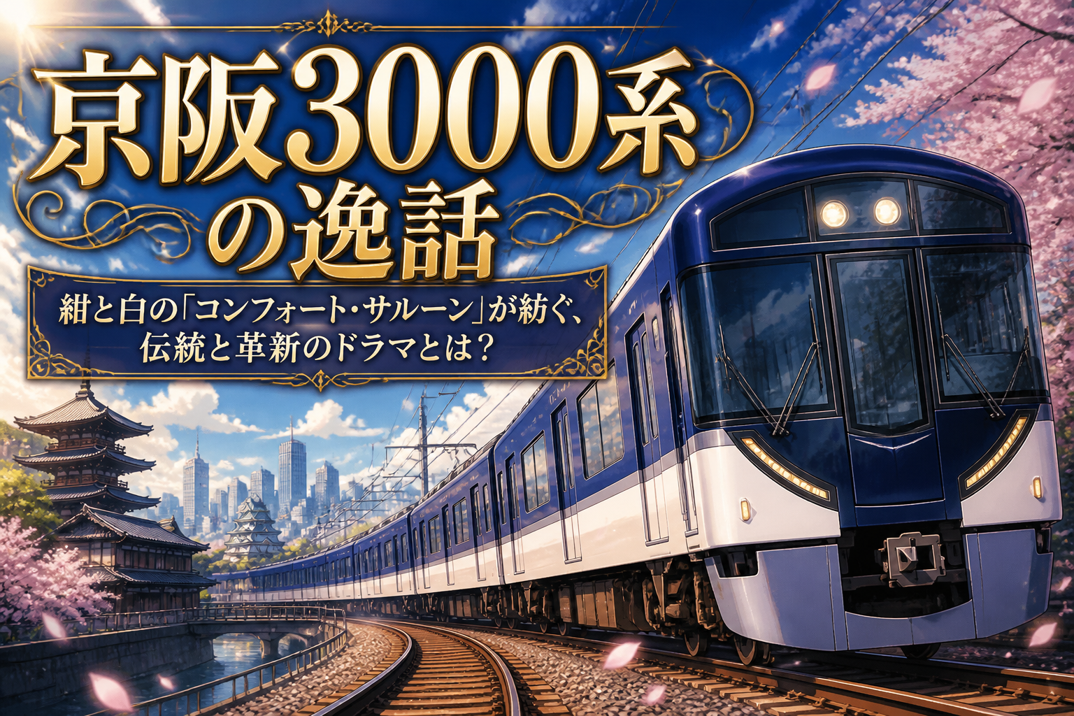 京阪3000系の逸話:紺と白の「コンフォート・サルーン」が紡ぐ、伝統と革新のドラマとは?