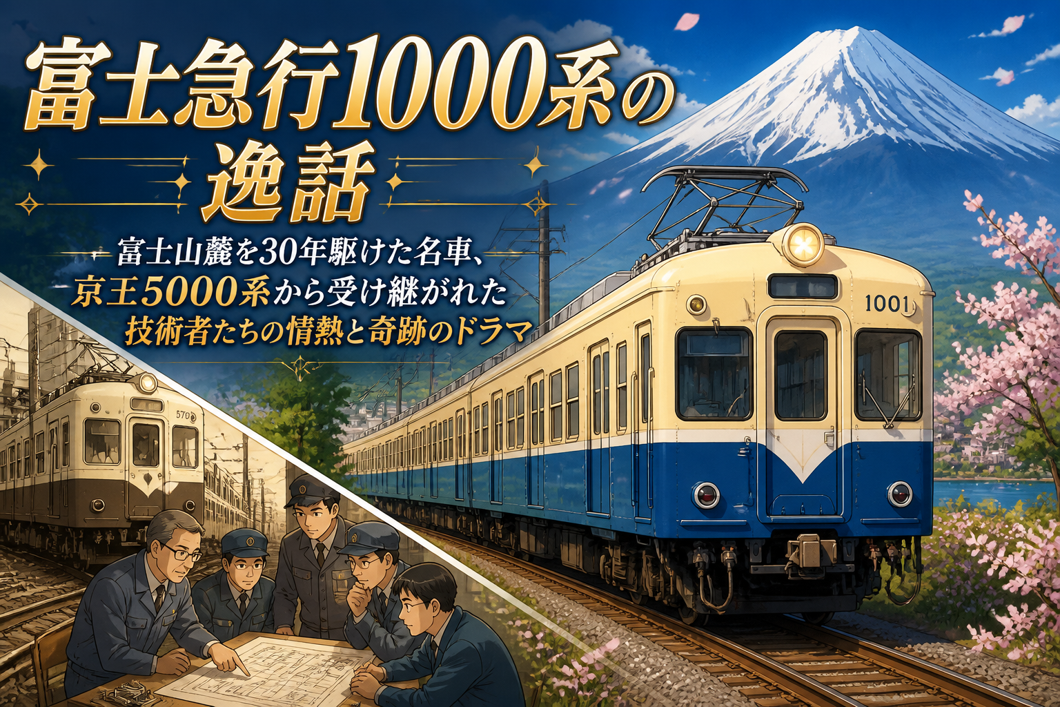 富士急行1000系の逸話:富士山麓を30年駆けた名車、京王5000系から受け継がれた技術者たちの情熱と奇跡のドラマ