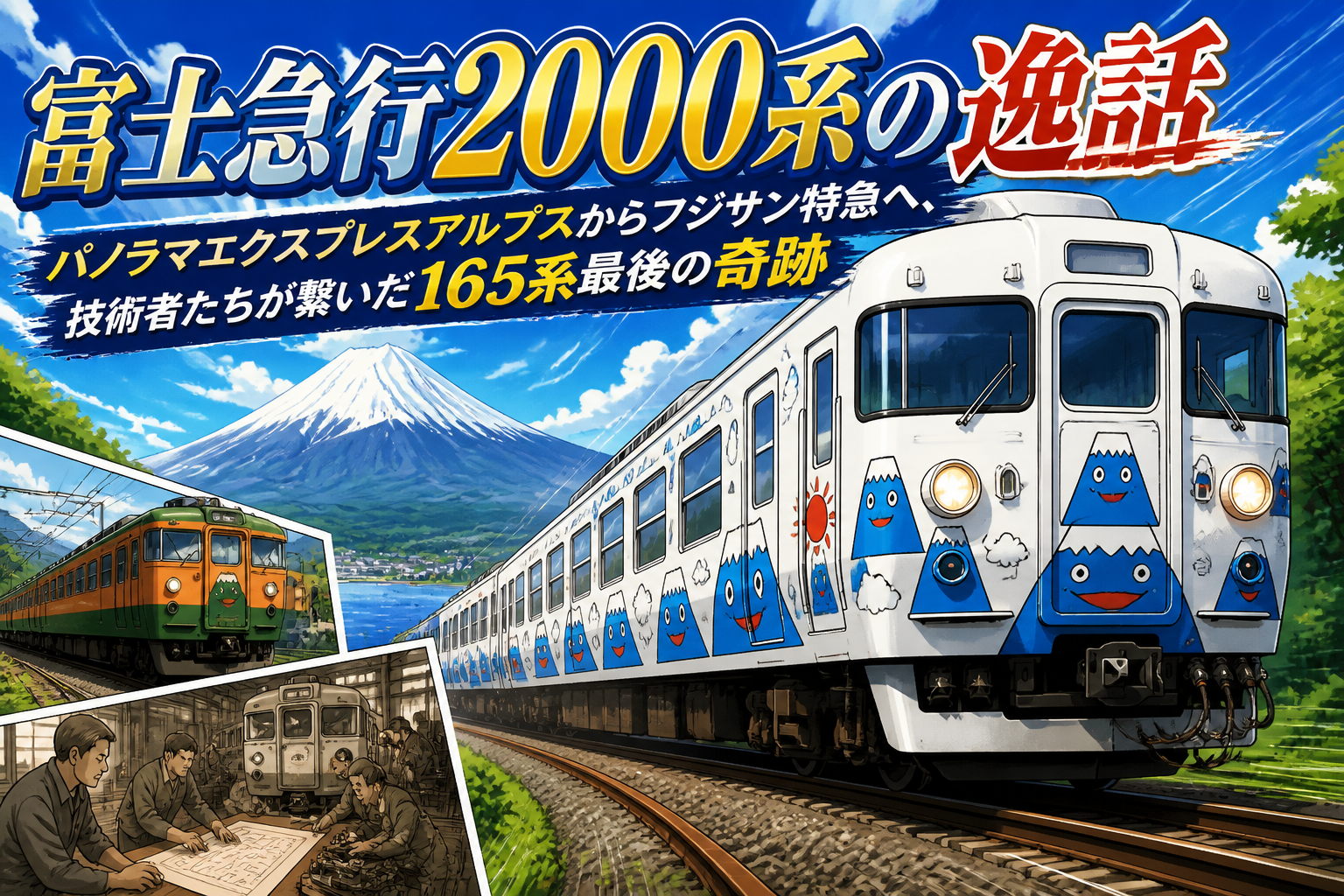 富士急行2000系の逸話:パノラマエクスプレスアルプスからフジサン特急へ、技術者たちが繋いだ165系最後の奇跡