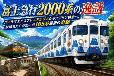 富士急行2000系の逸話：パノラマエクスプレスアルプスからフジサン特急へ、技術者たちが繋いだ165系最後の奇跡
