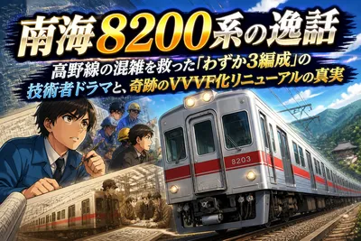 南海8200系の逸話：高野線の混雑を救った「わずか3編成」の技術者ドラマと、奇跡のVVVF化リニューアルの真実