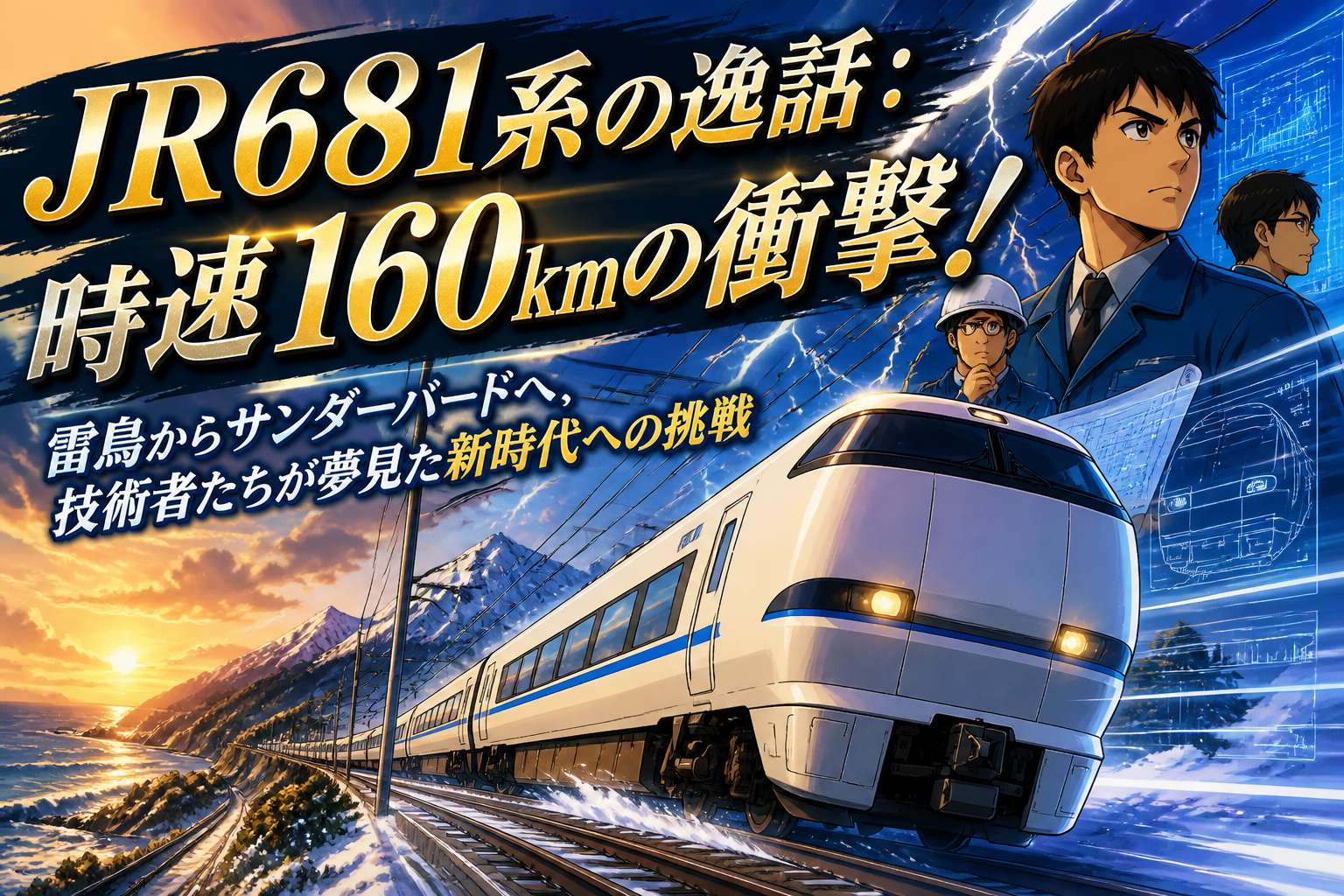 JR681系の逸話：時速160kmの衝撃！雷鳥からサンダーバードへ、技術者たちが夢見た新時代への挑戦
