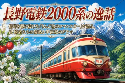 長野電鉄2000系の逸話：信州を駆け抜けた「りんご色のロマンスカー」が語る、技術者たちの情熱と半世紀のドラマ