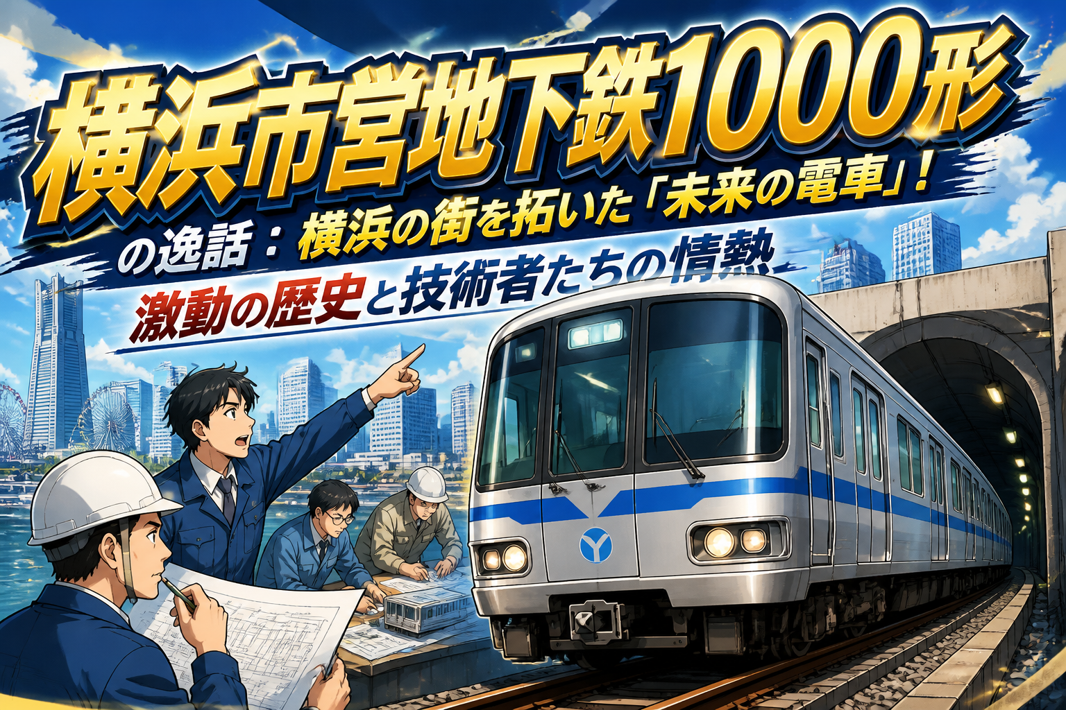 横浜市営地下鉄1000形の逸話:横浜の街を拓いた「未来の電車」!激動の歴史と技術者たちの情熱