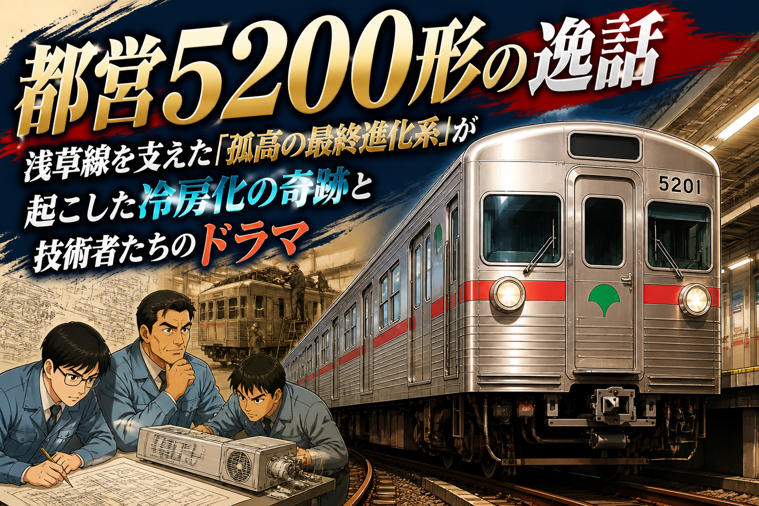 都営5200形の逸話：浅草線を支えた「孤高の最終進化系」が起こした冷房化の奇跡と技術者たちのドラマ