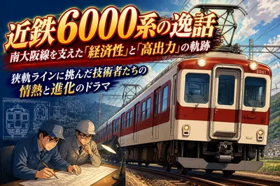 近鉄6000系の逸話：南大阪線を支えた「経済性」と「高出力」の軌跡。狭軌ラインに挑んだ技術者たちの情熱と進化のドラマ