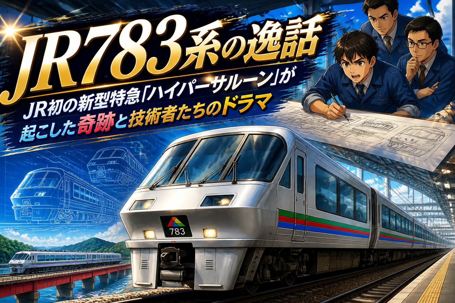 JR783系の逸話:JR初の新型特急「ハイパーサルーン」が起こした奇跡と技術者たちのドラマ