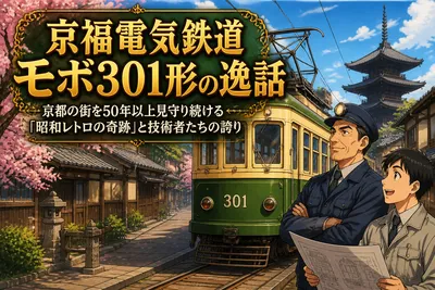 京福電気鉄道モボ301形の逸話：京都の街を50年以上見守り続ける「昭和レトロの奇跡」と技術者たちの誇り