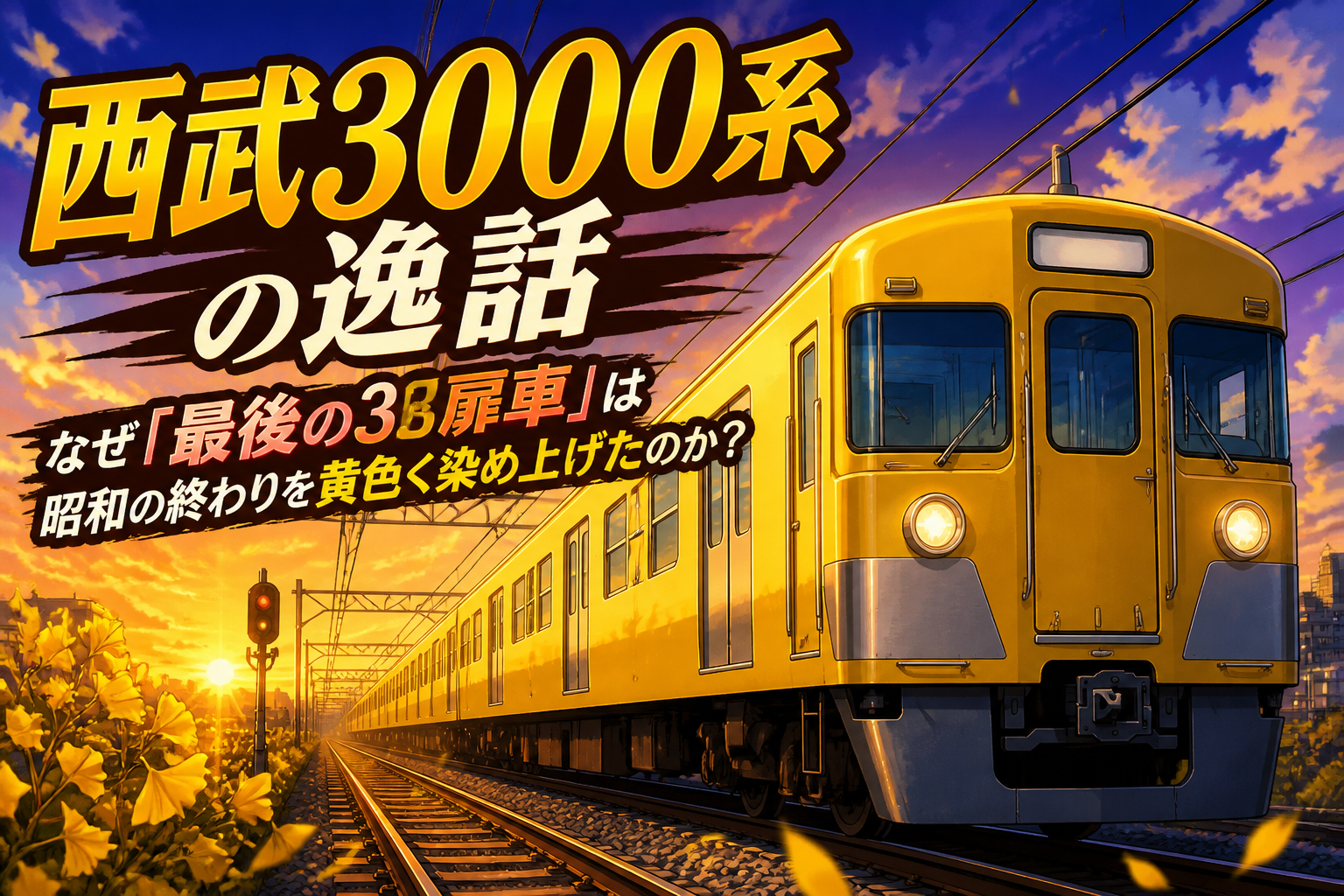 西武3000系の逸話：なぜ「最後の3扉車」は昭和の終わりを黄色く染め上げたのか？