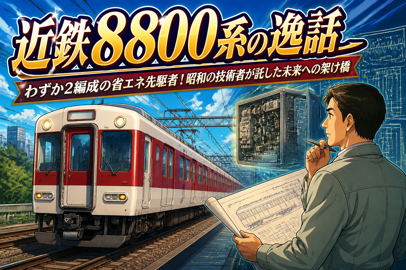 近鉄8800系の逸話:わずか2編成の省エネ先駆者!昭和の技術者が託した未来への架け橋