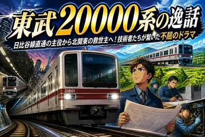 東武20000系の逸話：日比谷線直通の主役から北関東の救世主へ！技術者たちが繋いだ不屈のドラマ