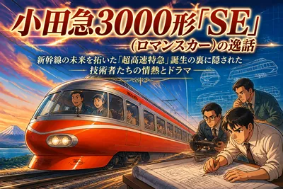 小田急3000形「SE」（ロマンスカー）の逸話：新幹線の未来を拓いた「超高速特急」誕生の裏に隠された技術者たちの情熱とドラマ