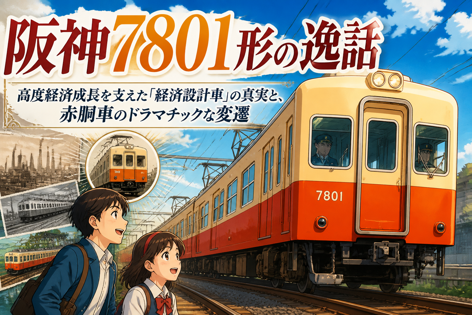 阪神7801形の逸話：高度経済成長を支えた「経済設計車」の真実と、赤胴車のドラマチックな変遷